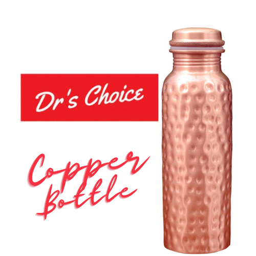 Dr's Choice Pure Copper Hammered Water Bottle 750ML - Image 2